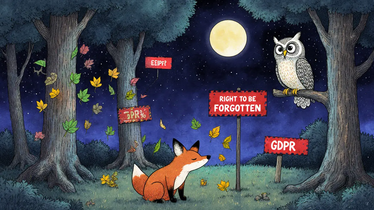 An AI fox learns from blockchain trees, but the data leaves won't change.