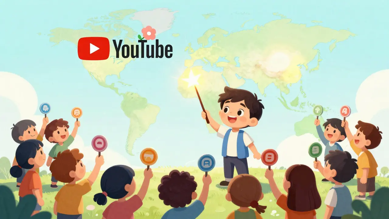 A creator uses a code wand to turn a platform logo into a flower while fans trade tokens.