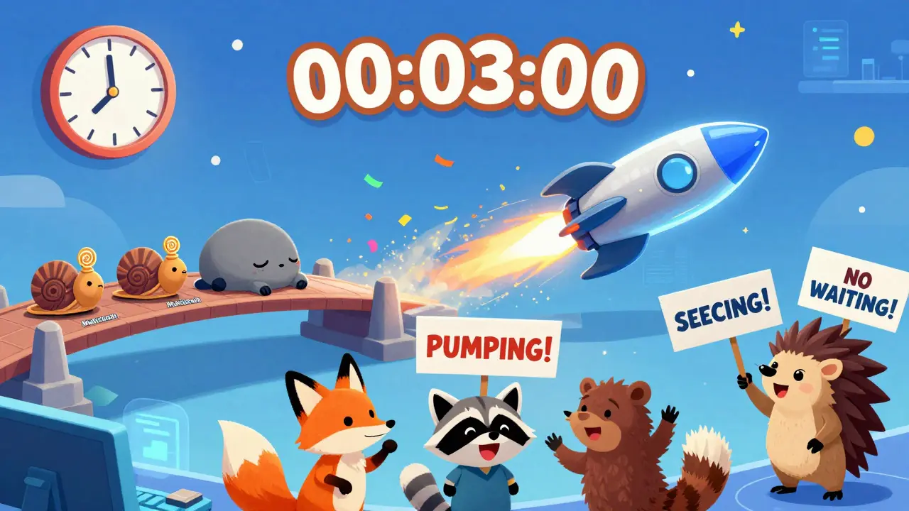 A speedy iSwap rocket races past slow bridges in a crypto race.