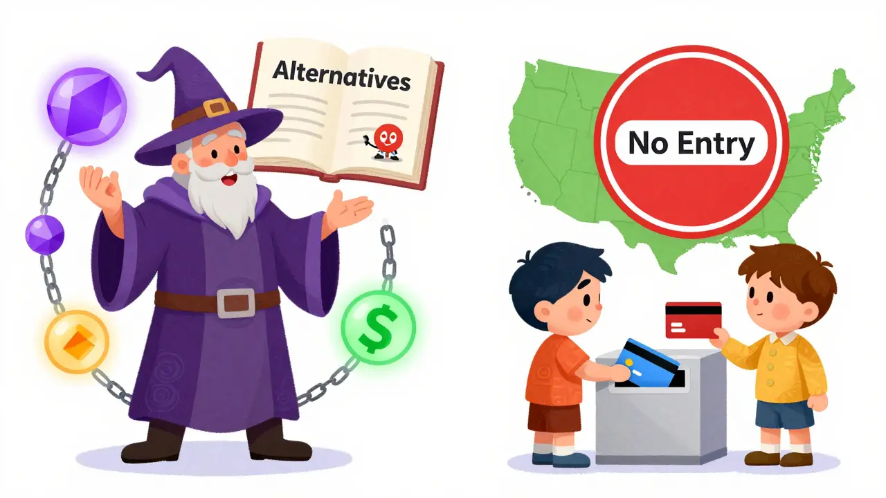 Wizard swapping chains easily while beginner struggles with credit card rejection