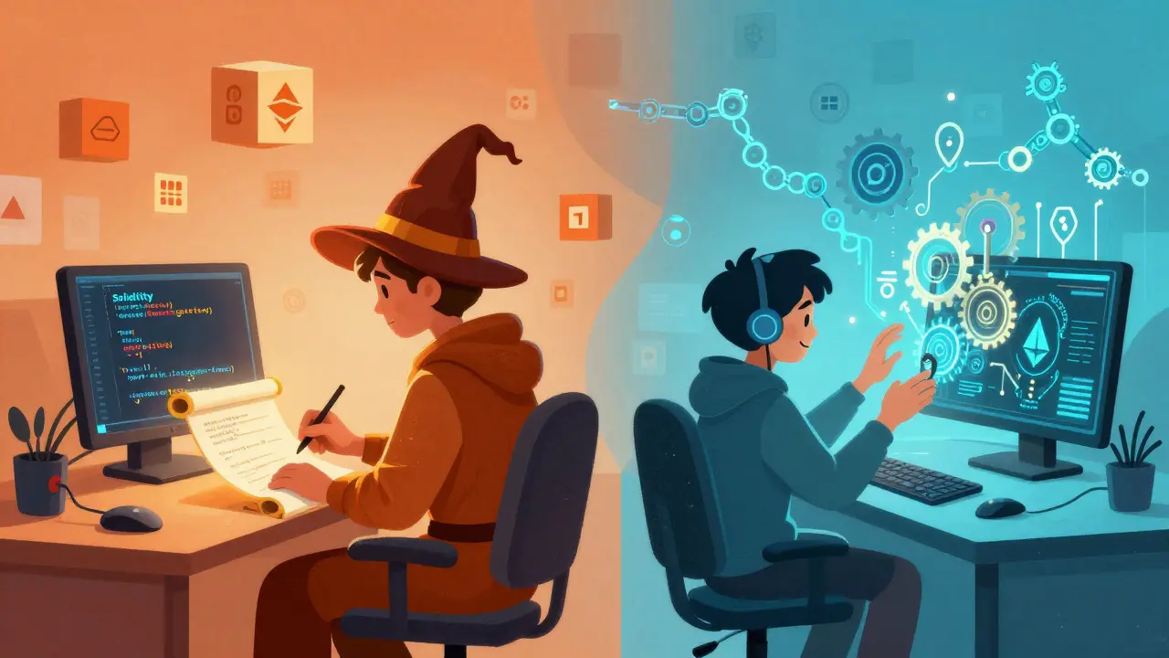 Wizard and engineer coding in different styles