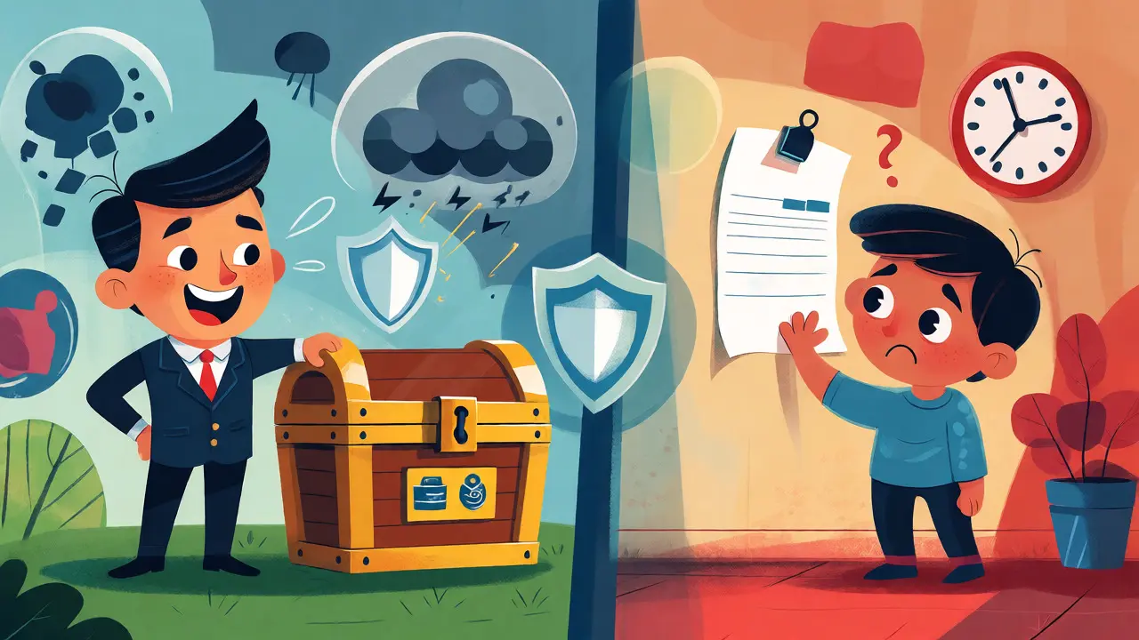 Split scene showing secure locked data versus permanent stuck paper.
